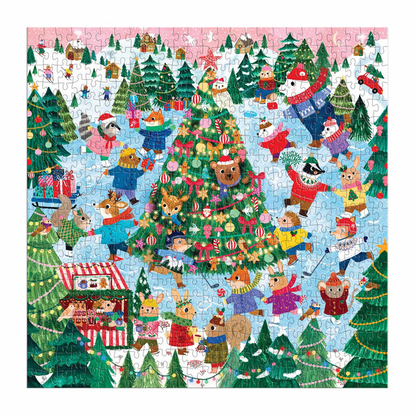 Winter Whirl Family Puzzle-500pc - Mudpuppy