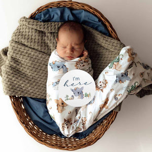 Dragon Organic Jersey Wrap & Beanie Set - Snuggle Hunny