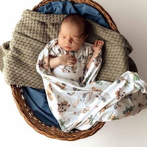 Dragon Organic Jersey Wrap & Beanie Set - Snuggle Hunny