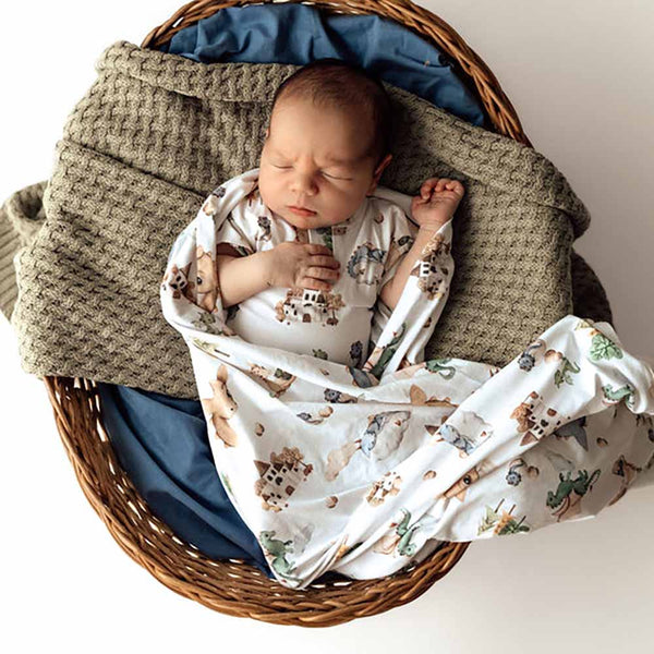 Dragon Organic Jersey Wrap & Beanie Set - Snuggle Hunny