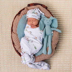Duck Pond Organic Jersey Wrap & Beanie Set - Snuggle Hunny