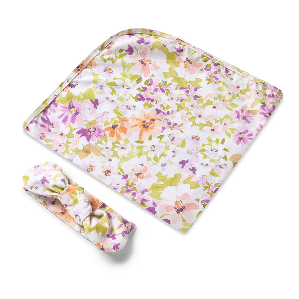 Isla Organic Jersey Wrap & Topknot Set - Snuggle Hunny