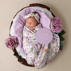 Isla Organic Jersey Wrap & Topknot Set - Snuggle Hunny