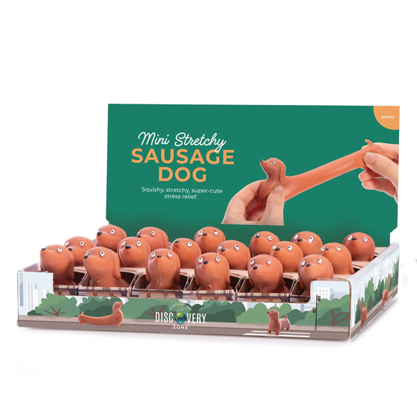 Mini Stretchy Sausage Dog Brown - Discovery Zone