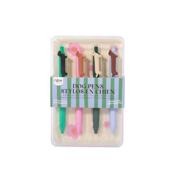 Dog Icon Pens-Set of 4 Multi-Coloured - IS Gift