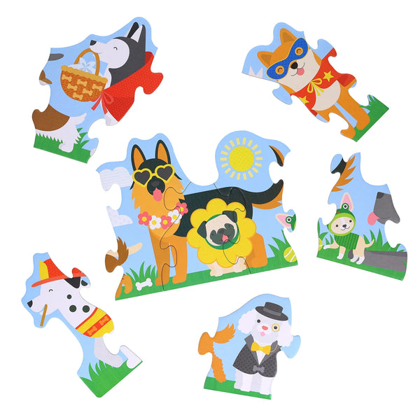 Dog Parade Shaped Floor Puzzle - 30pcs - Petit Collage