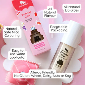 Natural Kids Lip Gloss Wand - Birthday Cake - No Nasties