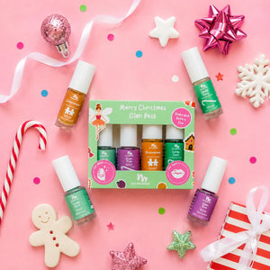Merry Christmas Glam Gift Set of Lip Gloss and Nail Polish - No Nasties