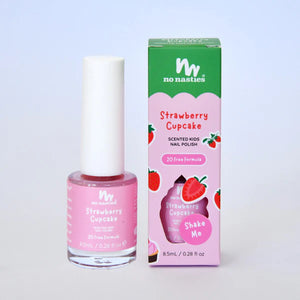 Strawberry Cupcake - Pastel Pink Nail Polish for Kids - No Nasties