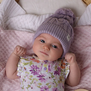 Lavender Organic Knit Beanie - Snuggle Hunny