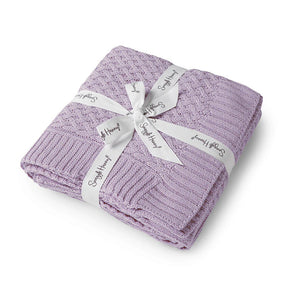 Lavender Diamond Knit Blanket - Snuggle Hunny