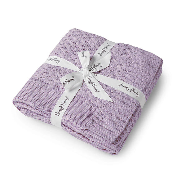 Lavender Diamond Knit Blanket - Snuggle Hunny