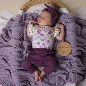 Lavender Diamond Knit Blanket - Snuggle Hunny