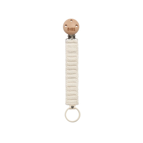 BIBS Knit Pacifier Clip - Ivory - BIBS Denmark
