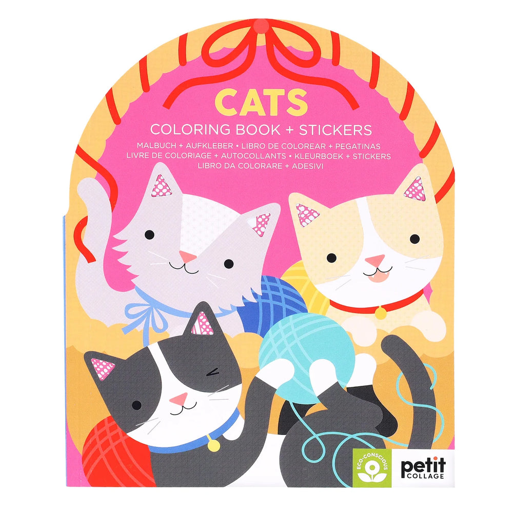 Colouring Book with Stickers - Cats - Petit College