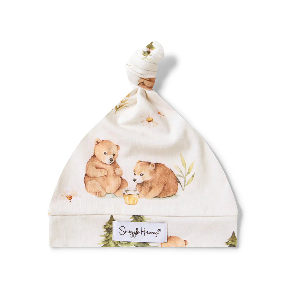 Bears Organic Knotted Beanie - Snuggle Hunny