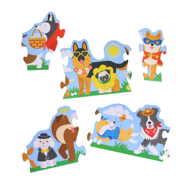 Dog Parade Shaped Floor Puzzle - 30pcs - Petit Collage