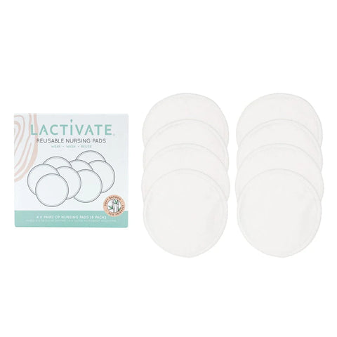 Reusable Mixed White Nursing Pads- 8pk - Lactivate
