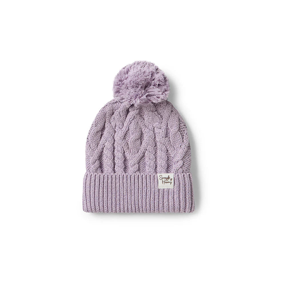 Lavender Organic Knit Beanie - Snuggle Hunny
