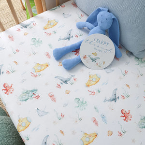 Little Subs Organic Fitted Cot Sheet - Snuggle Hunny