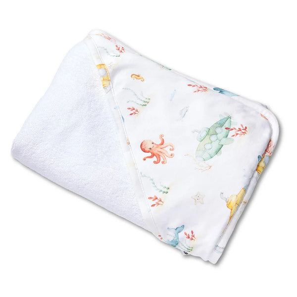 Little Subs Organic Hooded Baby Towel - Snuggle Hunny