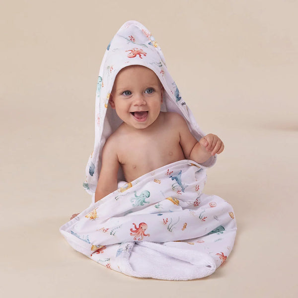 Little Subs Organic Hooded Baby Towel - Snuggle Hunny