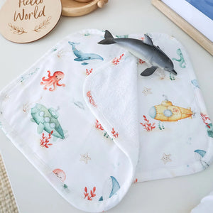 Little Subs Organic Wash Cloths - 3 Pack - Snuggle Hunny