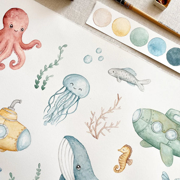 Little Subs Organic Hooded Baby Towel - Snuggle Hunny