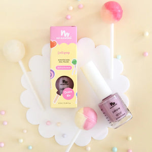 Toxin Free Scented Kids Polish Lollipop - Candy Ice Pink - No Nasties