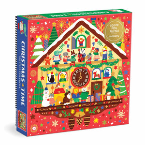 Christmas Time Foil Puzzle - 500pcs - Mudpuppy