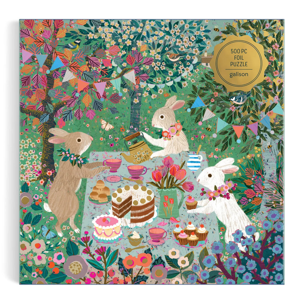 Spring Tea Party Foil Puzzle 500pcs - IS GIFT