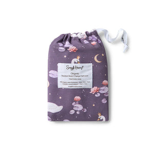 Midnight Swan Organic Bassinet Sheet / Change Pad Cover - Snuggle Hunny