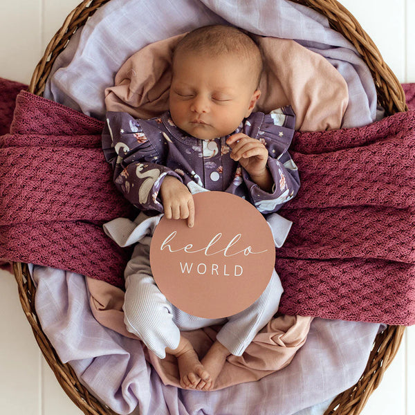 Swans & Rosa Reversible Milestone Cards - Snuggle Hunny