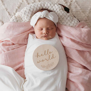 Floral Wooden Milestone Cards - Snuggle Hunny