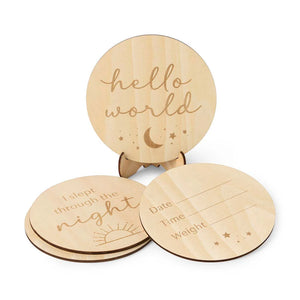 Sun & Moon Wooden Milestone Cards - Snuggle Hunny