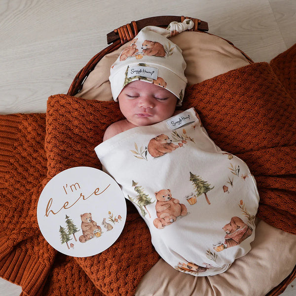 Bears & Bronze Reversible Milestone Cards - Snuggle Hunny