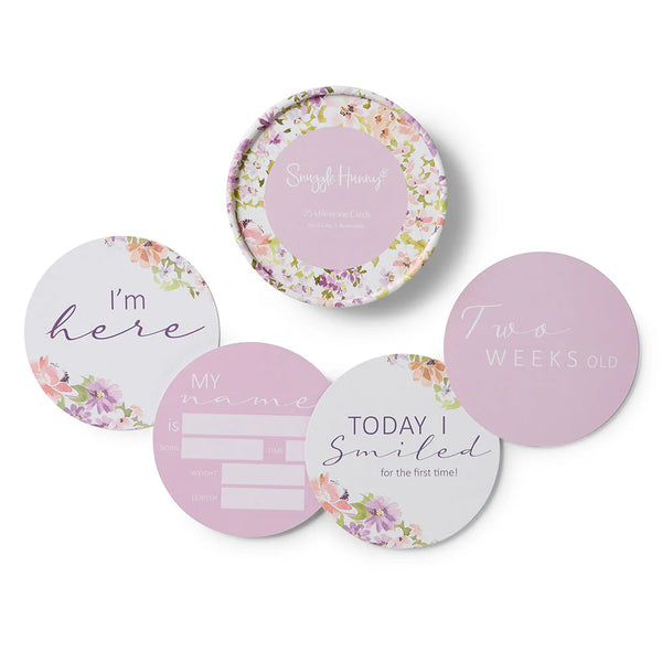 Isla & Lilac Reversible Milestone Cards - Snuggle Hunny