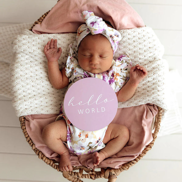 Isla & Lilac Reversible Milestone Cards - Snuggle Hunny