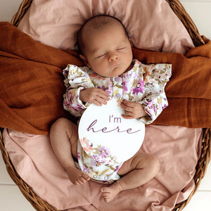 Isla & Lilac Reversible Milestone Cards - Snuggle Hunny