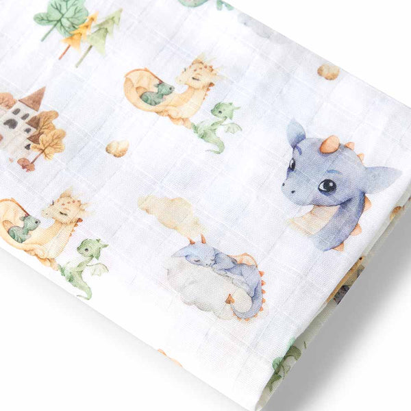 Dragon Organic Muslin Wrap - Snuggle Hunny