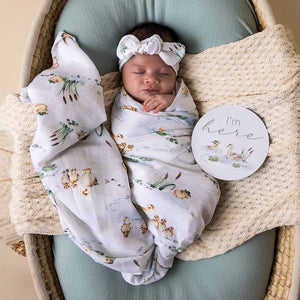 Duck Pond Organic Muslin Wrap - Snuggle Hunny