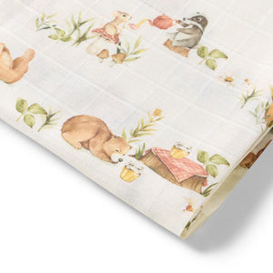 Bears Organic Muslin Wrap - Snuggle Hunny