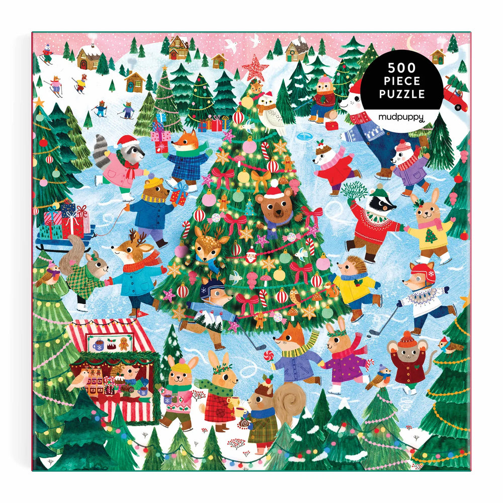 Winter Whirl Family Puzzle-500pc - Mudpuppy