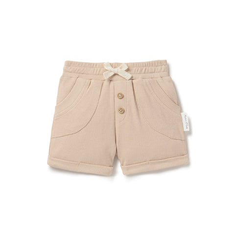 Taupe Rib Shorts - Aster & Oak DISCOUNTED