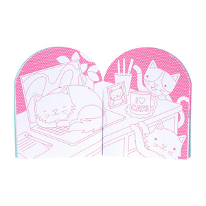 Colouring Book with Stickers - Cats - Petit College