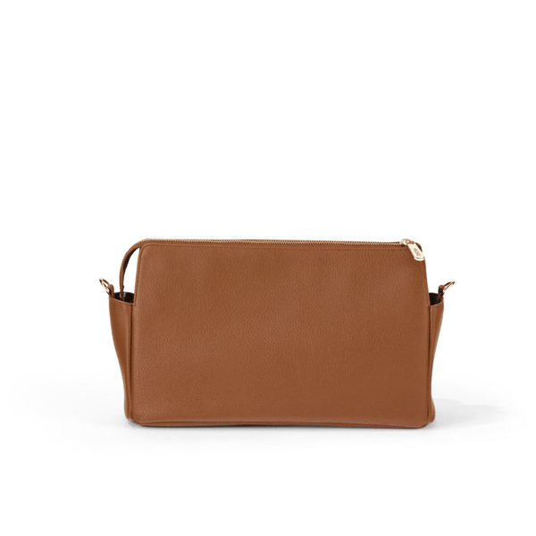 Multitasker Pram Caddy - Chestnut Brown Vegan Leather - OIOI