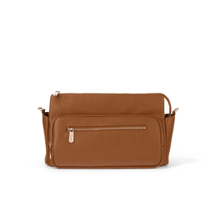 Multitasker Pram Caddy - Chestnut Brown Vegan Leather - OIOI