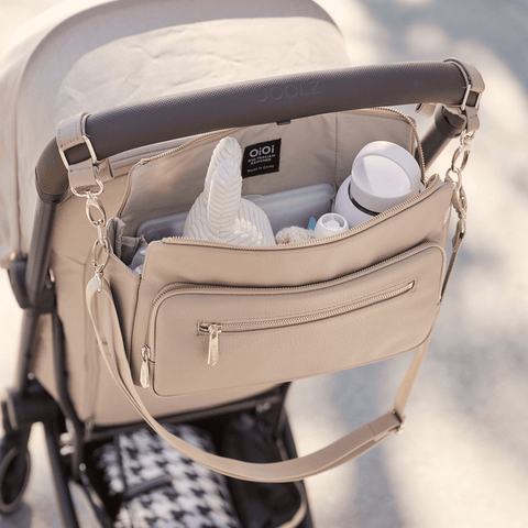 Multitasker Pram Caddy Oat Vegan Leather OIOI Peppa Penny