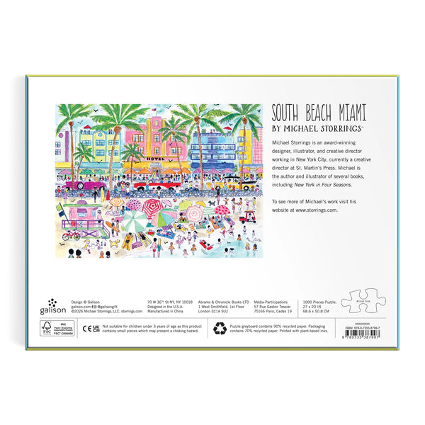 South Beach Miami Puzzle - 1000pcs - Galison