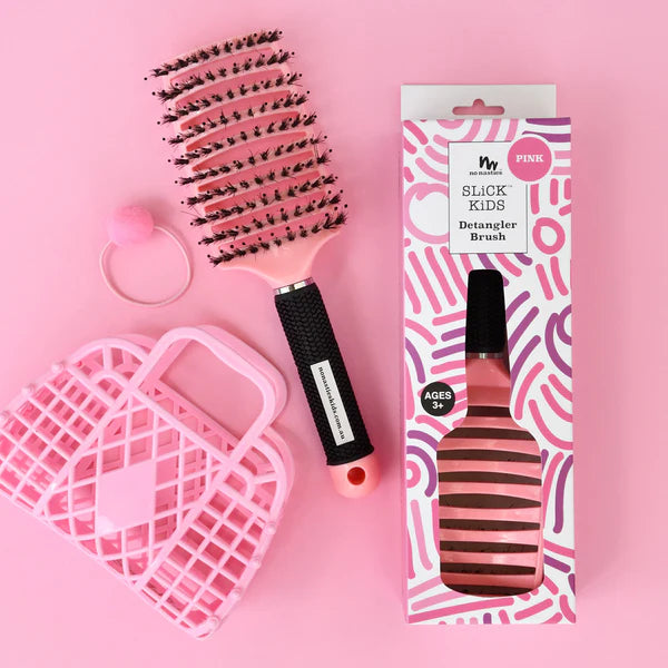 Detangler Hair Tamer Brush - Pink - No Nasties